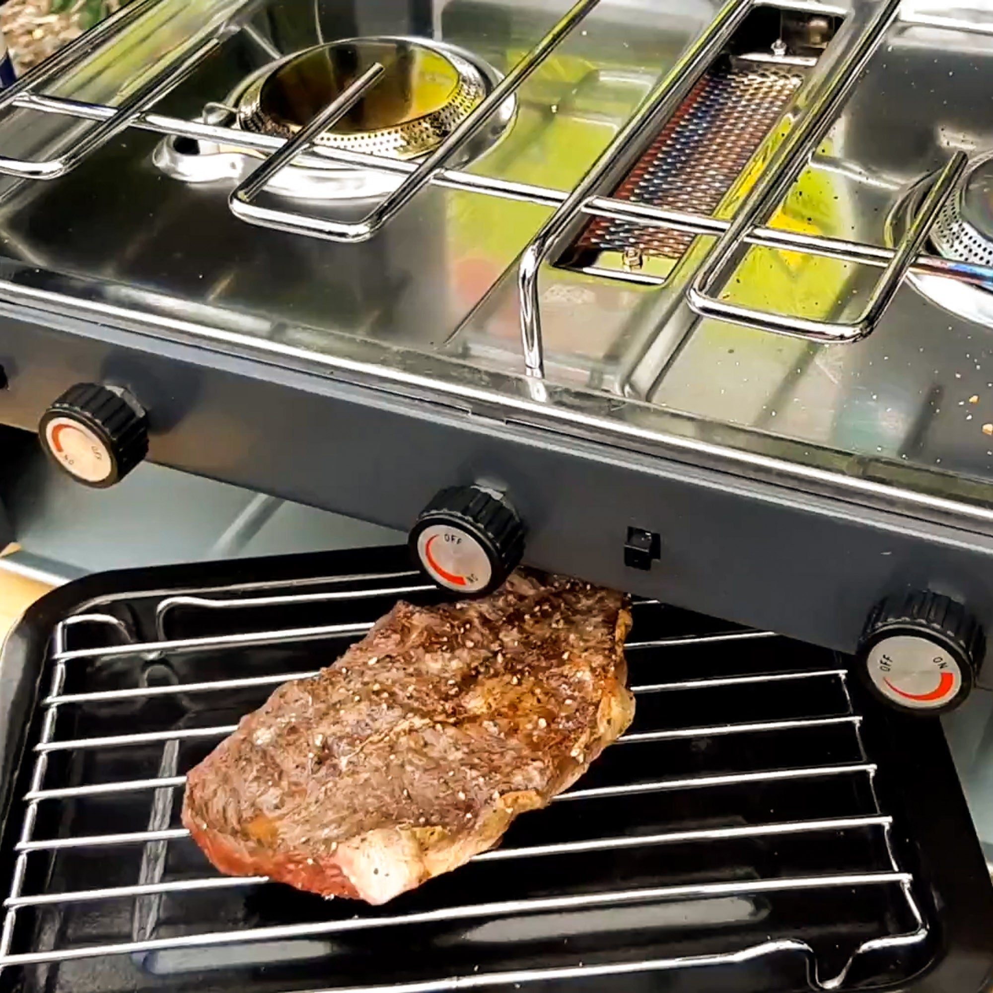 Zempire 2 Burner Deluxe & Grill Camp Stove HIGH POWER BURNERS