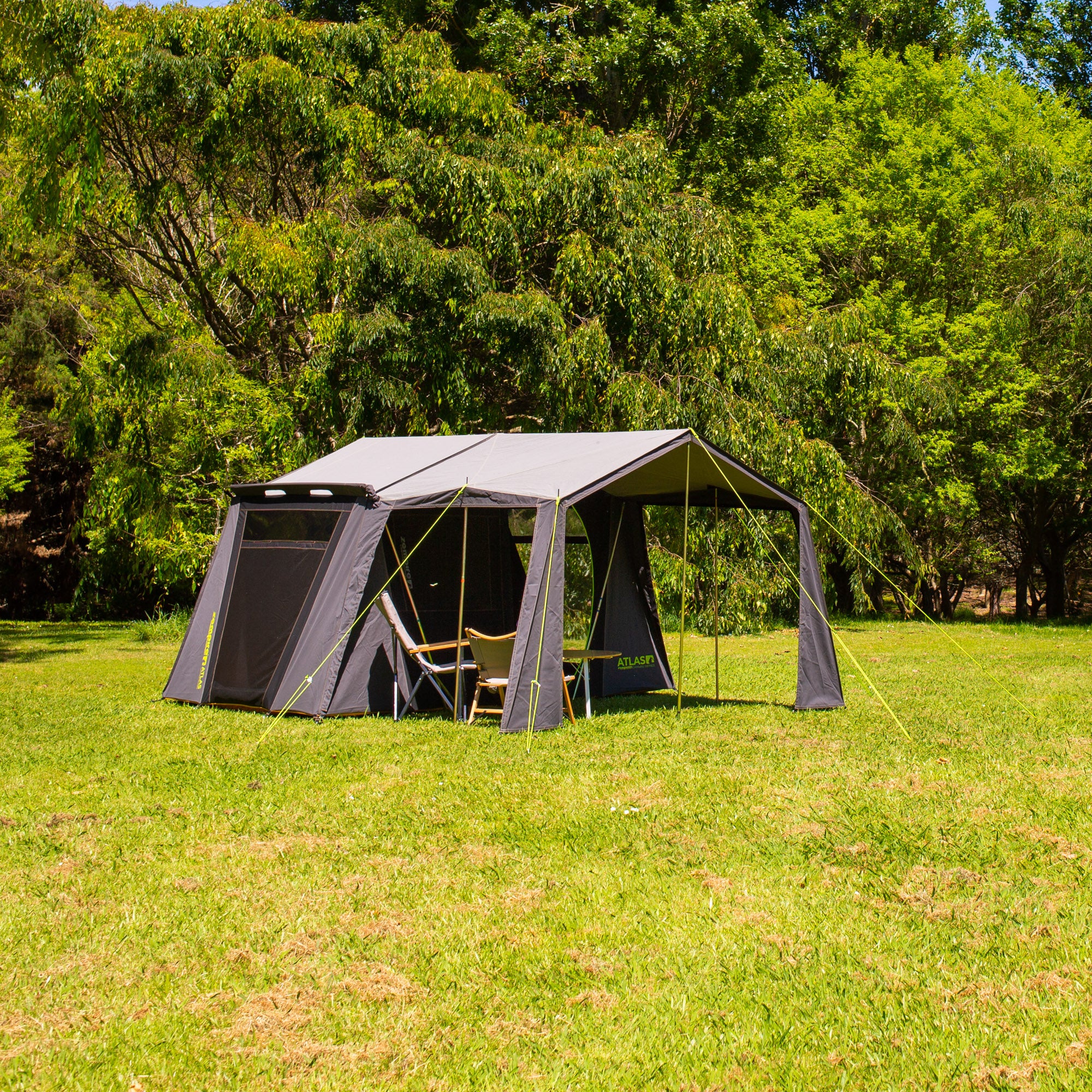 Zempire Atlas Canvas Cabin Tent FULL LENGTH WINDOWS