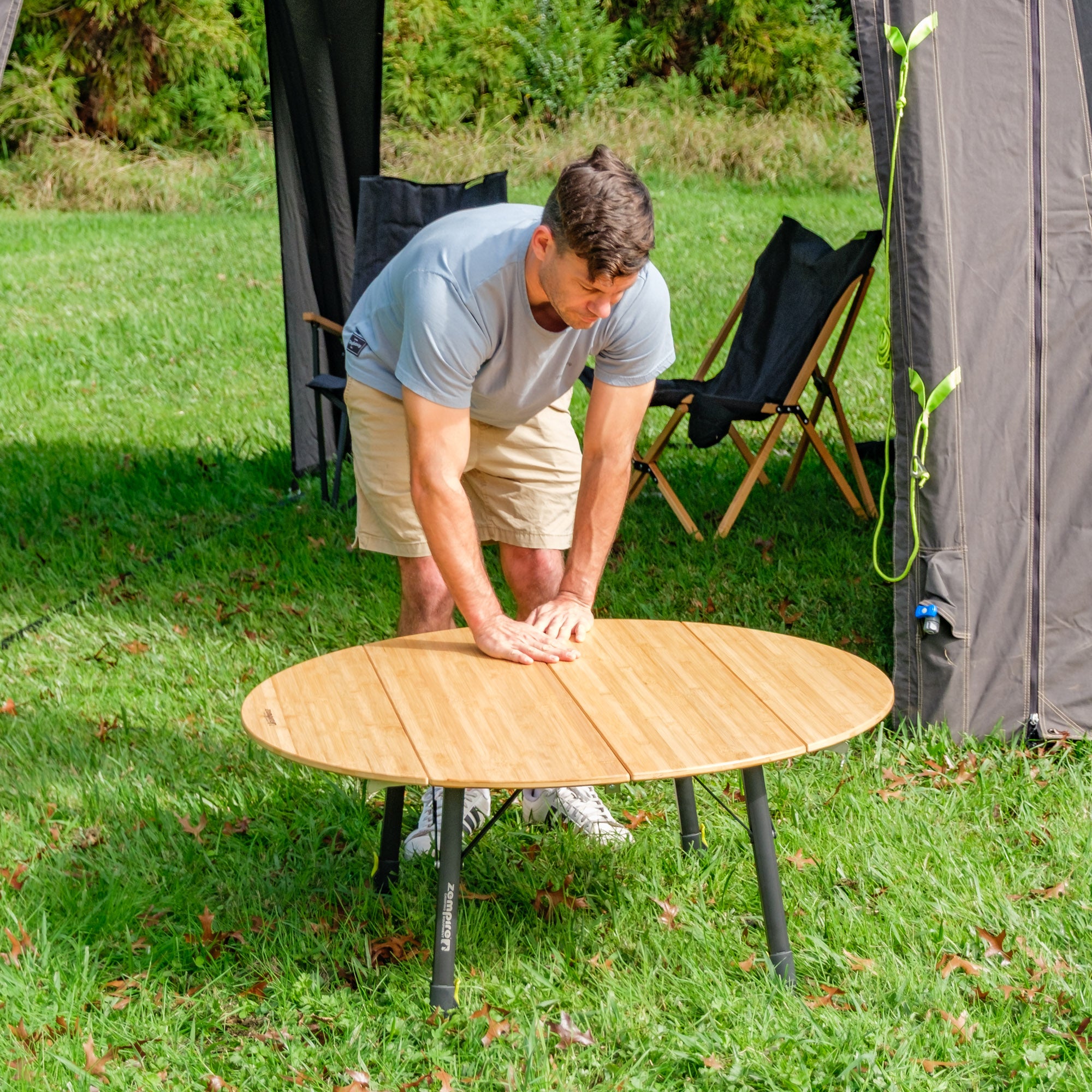 Zempire Kitpac Pro - Round Bamboo Camping Table – Zempire AU