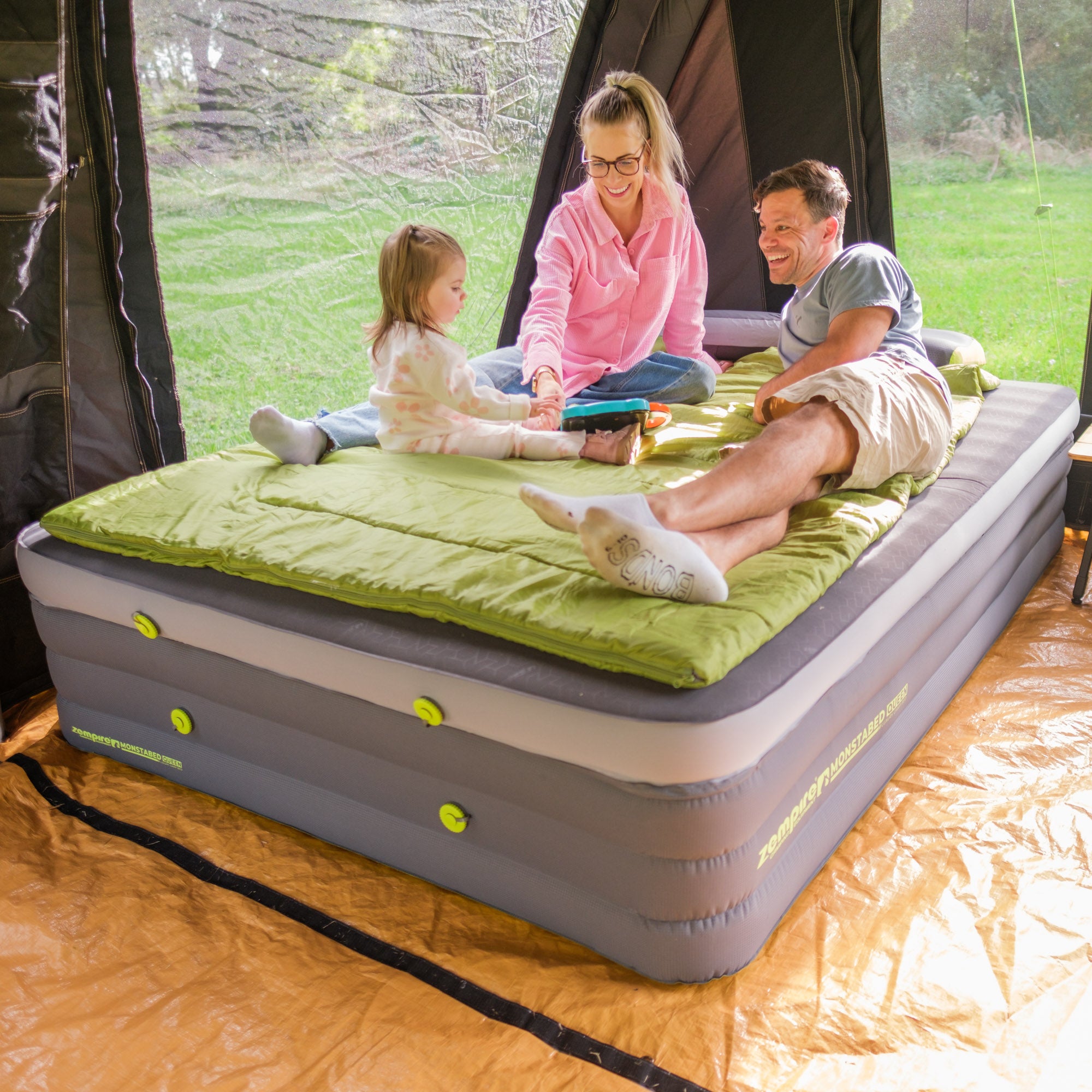 tent with mattress Zempire Monstabed Queen Camp Mattress – Zempire AU