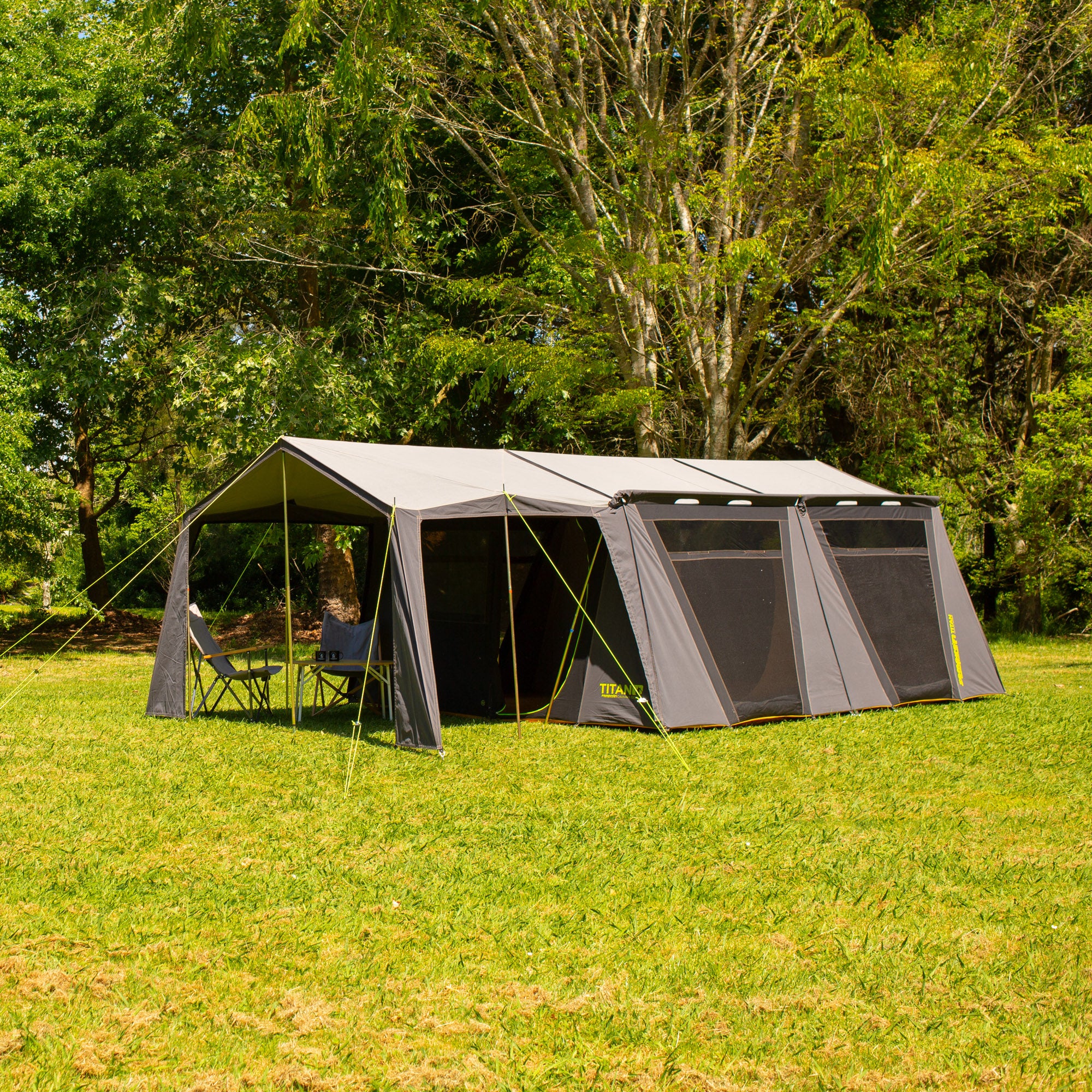 Zempire Titan Canvas Cabin Tent NO DRIP POLE SOCKS